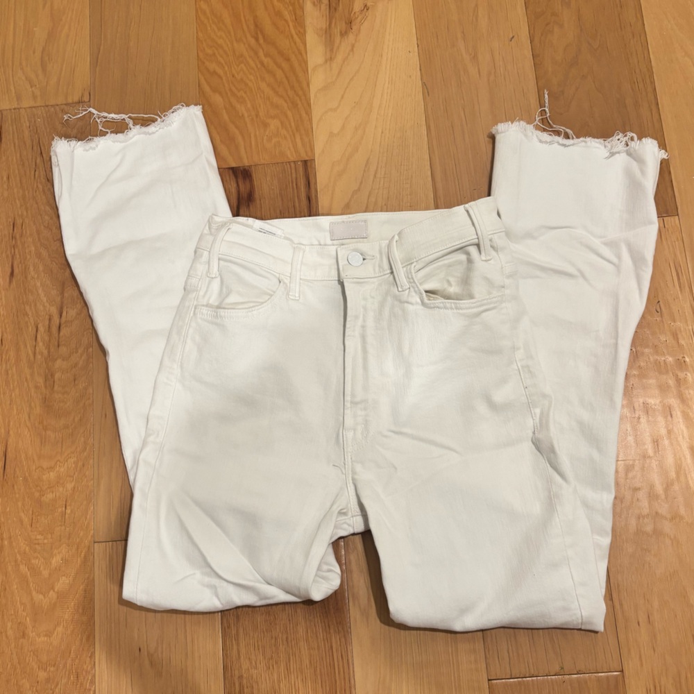 MOTHER White Denim Jeans